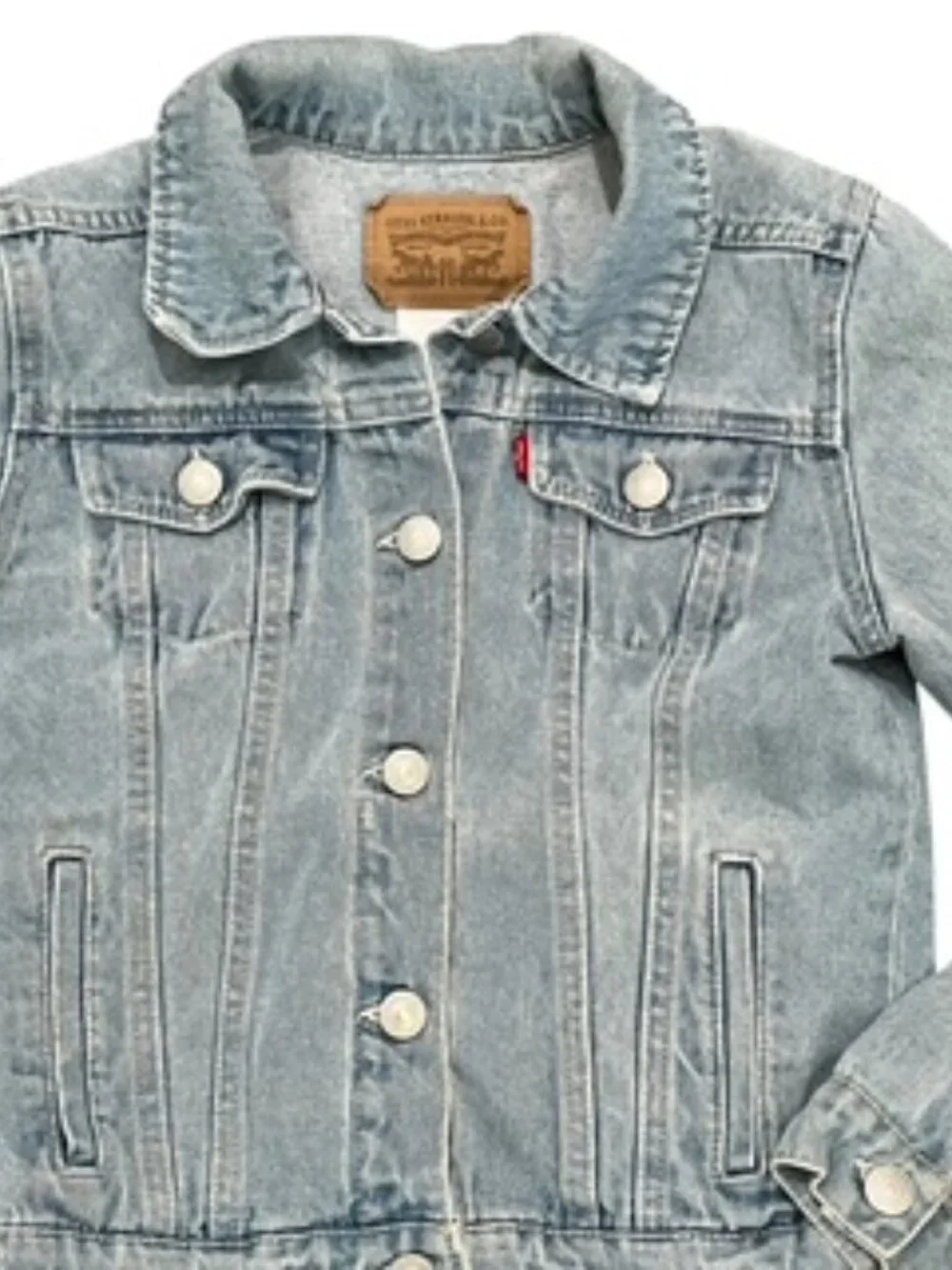 Levi’s Denim Jean jacket Girl’s MEDIUM (10-12) Button Front Western light Blue